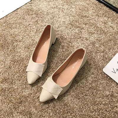 

High heels&summer Korean version of the retro fairy evening shoes pointed shallow mouth single shoes