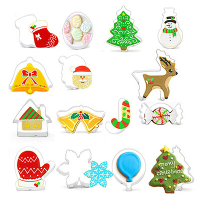 

Siaonvr 15pc Christmas Cutter Decorating Mould Cake Frame Stainless Steel Cookies Mold