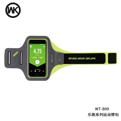 

WK Design 55 inch Sport Arm Band Belt Waterproof Pouch For iPhone X 6 7 8 Plus Case Cover Running GYM Bag Screen Touch Support