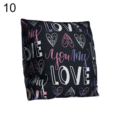 

Love Letter Square Throw Pillow Protector Case Cushion Cover Car Sofa Bed Decor