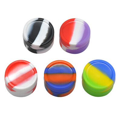 

Non-Stick 5ml Silicone Container Jars Oil Wax Multi-Color Kitchen Storage Rubber Container