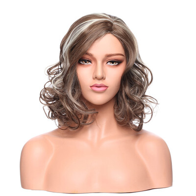 

Long Curly Synthetic Wig with Bangs Hair Wigs Heat Resistant Full Wig Full Head for Women