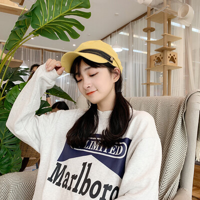 

Japanese navy hat lady summer Korean version of the tide hundred beret thin net red British cover octagonal hat