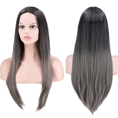 

〖Follure〗Fashion Synthetic Hair Wig Fashion Long Straight Sexy Women Dark Gray Wig