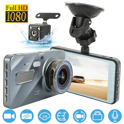 

1080P Dual Lens Car Dash Cam Front&Rear Camera Dashboard 170degree DVR Recorder