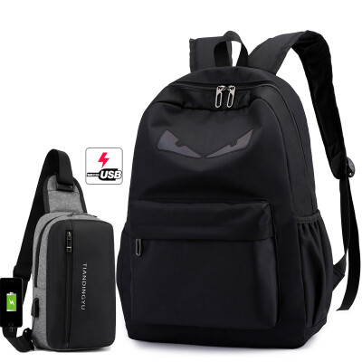 

Luminous gradient schoolbag mens shoulders junior high school students Korean backpack high school students large capacity mens