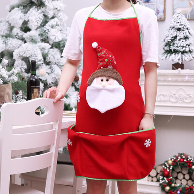 

Toponeto Christmas Soft Apron Kitchen Aprons Christmas Dinner Party Apron Decoration