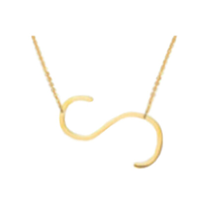

New Popular Big 26 Letter Pendant Necklaces Initials Necklace 24K Gold Irregular Pendants Choker Necklace Women Jewelry
