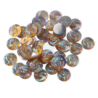 

50pcsLot 12mm Glitter Resin Creative Charm DIY Jewelry Rhinestone Fittings