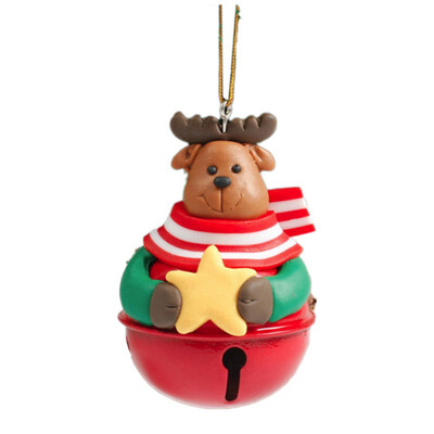 

New Hot Christmas Pendant decorations Christmas tree bell ornaments Santa Claus snowman doll Christmas bell Decoration supplies
