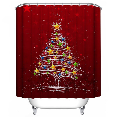 

Gobestart Christmas Waterproof Polyester Bathroom Shower Curtain Decor With Hooks New G