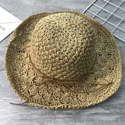 

Straw hat womens summer small fresh folding beach hat beach holiday Sun Hat Sun Hat summer outdoor Joker
