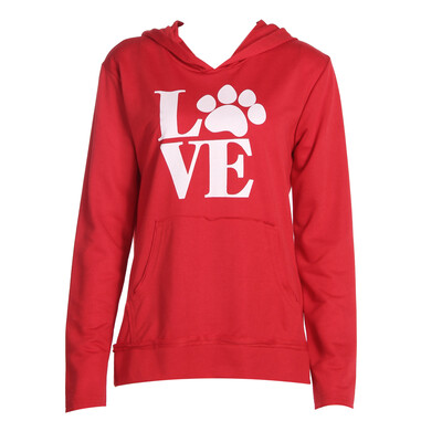 

Women Bear Claw Letter Print Long Sleeve Hooded Pullover Sweater