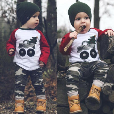 

AU Stock Toddler Kid Baby Boy Girl Outfits Clothes T-shirt Tops Pants 2PCS Set