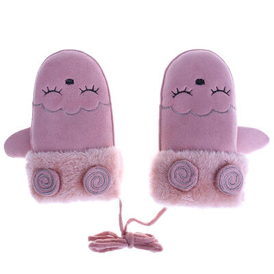 

Children Cartoon Pattern Full Finger Fleece Thicken Warm Gloves Mittens