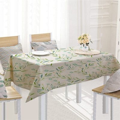 

Toponeto Tree Leaf Table Cloth Linen Tablecloth For Kitchen Decorative Dining Table Cover