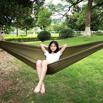 

Greensen Portable Camping Travel Double Hammock Hanging Bed with Tree Strap