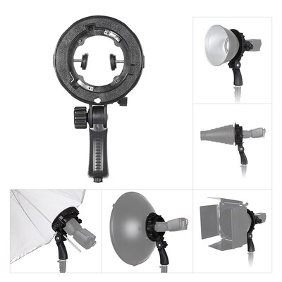 

TR-05 Flexible Detachable Universal Bowens Mount Speedlite Speedlight Hot Shoe Adapter Bracket for Flash Studio Photography