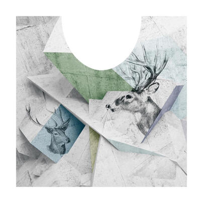 

Bathroom Anti-skid Self-adhesive 3D Elk DIY Waterproof Toilet Floor Sticker