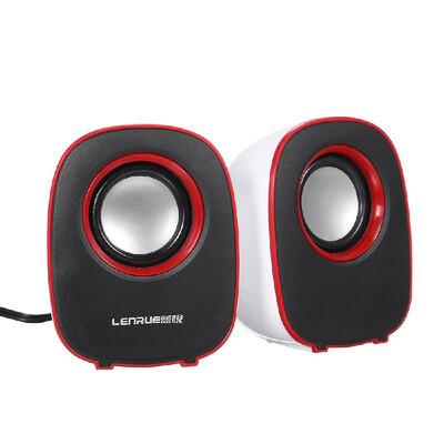 

Music Speaker Desktop Speaker Mini Music Speaker with 35mm Jack for LaptopMP3Smartphones WhiteRed