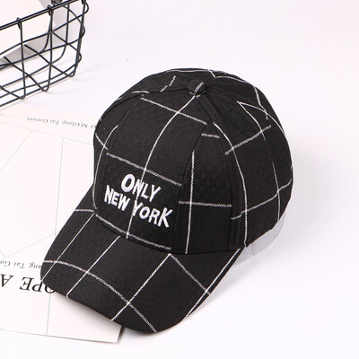 

Korean Embroidered Lattice Hat Female Individual Leisure Baseball Cap Creative Fashion Couple Hat Sunshade Sunscreen Cap