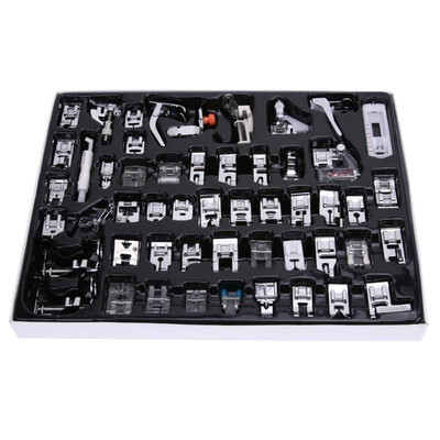 

52 PCS Domestic Sewing Machine Foot Feet Snap On For Brother Singer Set