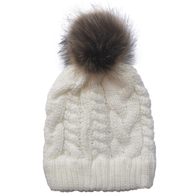 

Autumn And Winter Pom Poms Hats Winter Warm Hats For Women Girls Knitted Skullies Beanies Cap