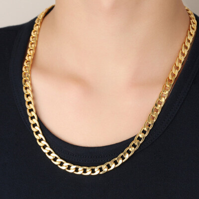 

Men Punk Hip Hop Plating Alloy Necklace Charm Bling Chain Street Jewelry Gift