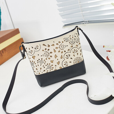 

Tailored Women Hollow Candy Color One Shoulder Small Backpack Zipper Square Phone Bag