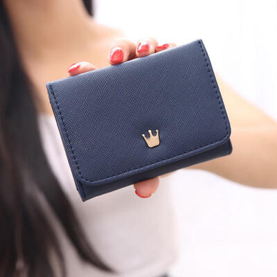 

Womens PU Leather Wallet Purse With Snap Button Closure Card Photo Holder Note Compartment Detachable Zipper Pocket