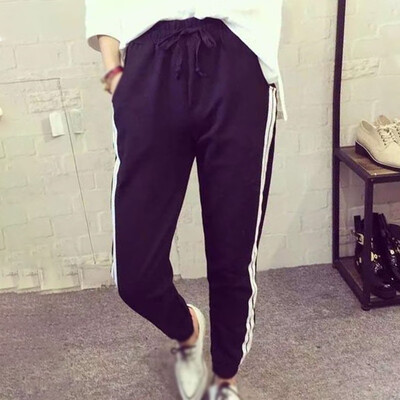 

Ladies Elastic Waist Drawstring Bottom Pants Plus Size Running Sports Trouser