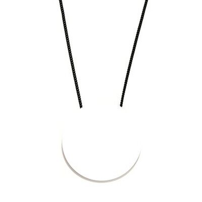 

Concise Style Black White Necklace Fashion Trendy Hyperbole Big Acrylic Circle Long Collar Pendant Necklaces For Women
