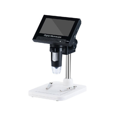 

Digital Microscope LCD 43inch Large Screen 720P High Definition 8 LED Lights with TF Card Slot Black