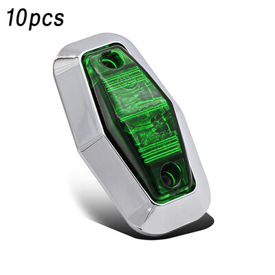 

10pcs Car Truck Side Marker Indicators Lights 12V 2 LED Lamp 6000K Waterproof US