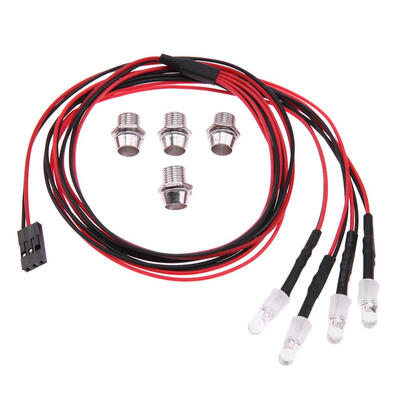 

4 LEDs Lamp RC Car White Light for TRAXXAS HSP HPI REDCAT Vehicle Part