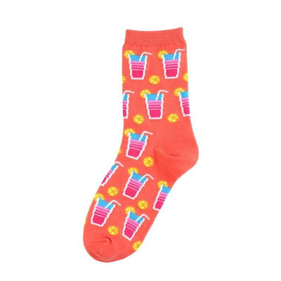 

2019 New fashion lady cartoon animal socks cute creative flower animals cat dog printed cotton socks