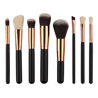 

Toponeto 8Pcs Mini Cosmetic Eyebrow Eyeshadow Brush Makeup Brush Sets Kits Tools