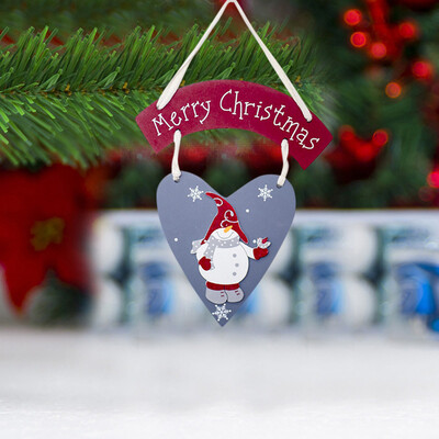 

〖Follure〗Christmas Wooden Door Hanging Decor Xmas Tree Closet Hollow Pendant Ornament