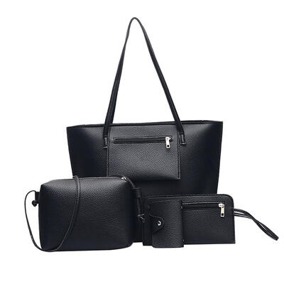 

4pcsset Litchi Pattern Shoulder Handbags Clutch Women Totes Card Holder