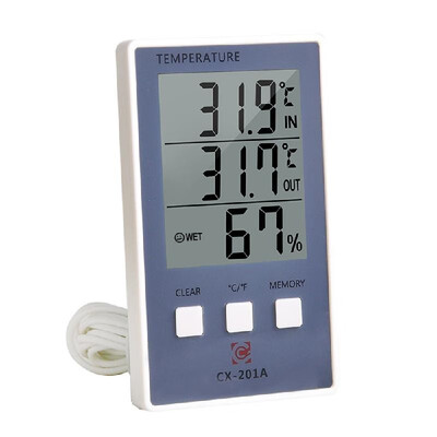 

LCD Digital IndoorOutdoor Thermometer Hygrometer Temperature Humidity Measurement °C°F Max Min Value Display