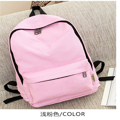 

Brand New Unisex Canvas Backpack College Students Backpack School Bag Rucksack Solid Zipper High Capacity Fashion Hot 2019