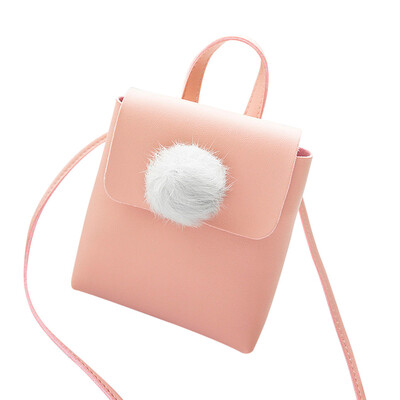 

Tailored Women Fashion Solid Hairball Cover Crossbody Bag Shoulder Bag Phone Bag Black