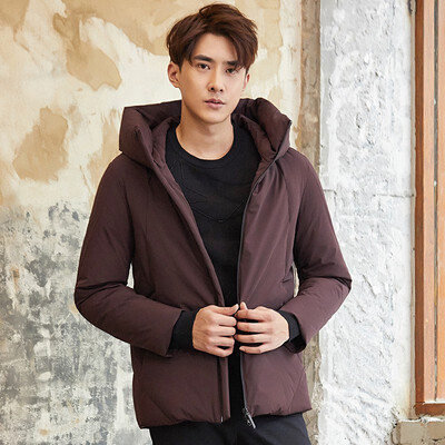 

BEI NA CHUAN Solid color hooded down jacket new tide handsome short coat 9950