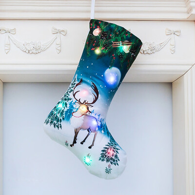 

Siaonvr Merry Christmas LED Hanging Gift Candy Large Socks Decoration