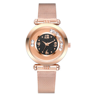 

Steel belt ladies watch 2019 new quicksand ball quartz watch alloy strap ladies watch