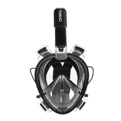 

TOMSHOO Adult Easy Swimming Diving Snorkel Mask 180° Panoramic Full Face Design with Action Camera Mounting for GoPro
