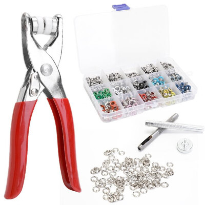 

Plier Eyelets Tool 10 Colors 95mm Prong Snap Buttons Fasteners Press Studs Poppers Buckle Set for Children&Adult Clothes