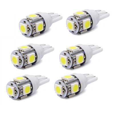 

6PCS T10 W5W 158 194 25W 5050 5SMD LED Bulb Car Epistar LED Clearance Light
