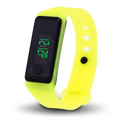 

Single button luminous large screen pedometer watch student sports health step bracelet electronic watch