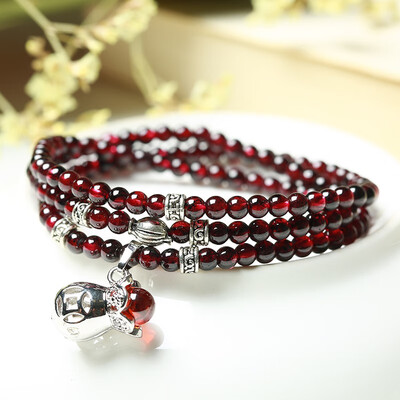 

Red garnet bracelet female models multi-circle crystal bracelet jewelry